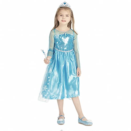 Kinderen Meisjes Prinses Jurk(Size:2-3Years,Color:blauw) - Image 6