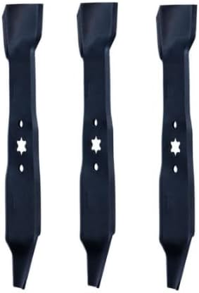 Miniatura 3 de Paquete de 3 cuchillas de cortacésped 942-0611 y 942-0612 compatibles con MTD Troy-Bilt de 46 pulgadas