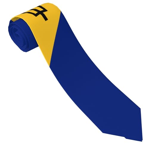 AKMCBSH Fashion Flag of Barbados Tie Comfortable Soft Novelty Necktie Unisex Neck Ties for Valentine's Day Weddings Party Father's Day Birthday Gift