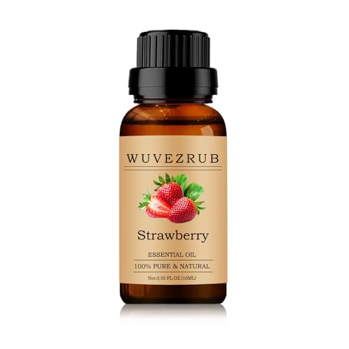 Strawberry Essential Oils 10ML 100% Pure and Natural Essential Oil for Aromatherapy Diffuser - 0.33 Fl Oz/Strawberry