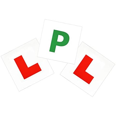 GoFriend 2 Pack Extra Strong Fully Magnetic L Plates Stickers and 1 Pack Fully Magnetic P Plate Learner Sticker for New Drivers, Perfect for Driving Security Cover