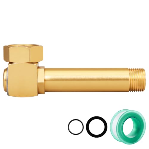 SIGURANTA Garden Hose Reel Replacement Fitting Brass 3/4GHT Female to 1/2NPT Male Swivel Elbow adapter (4.72 inches in length 1 piece)