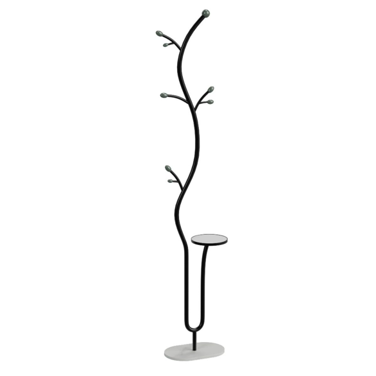 Bananaww Metal free standing coat rack, Modern Freestanding Coat Rack, Creative Design Tree Branch-look with Natural Marble Base, Basket for Entryway, Hallway, Bedroom