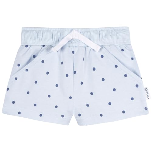 Gerber Baby Girls' 3-Pack Pull-On Knit Shorts, Purple, Pink & Blue, 2T - image 2
