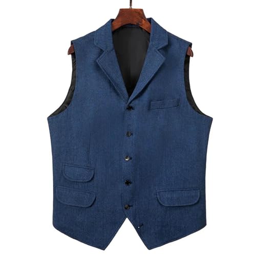 Men's Suit Vest With Notched Lapel For Wedding Birthday Party Business Work Vest2