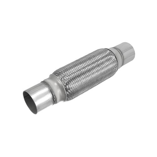 Hihaha 2"x8"x12" Vehicle Exhaust Flex Pipe with Welding Extension Pipe Durable Material