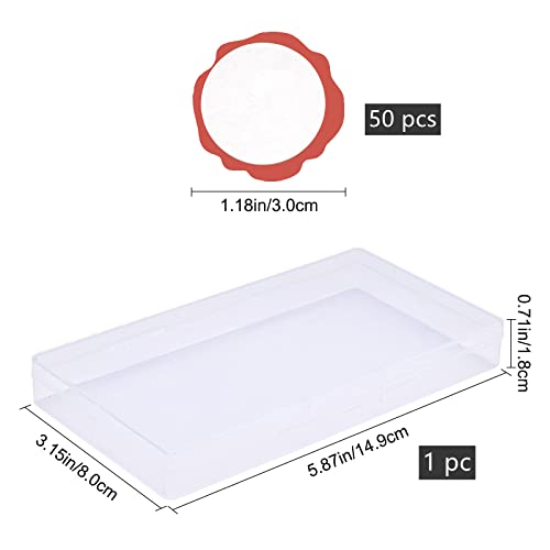 CRASPIRE 50 peças de adesivos de selo de cera vermelha autoadesivos de selos de cera de plantas ades