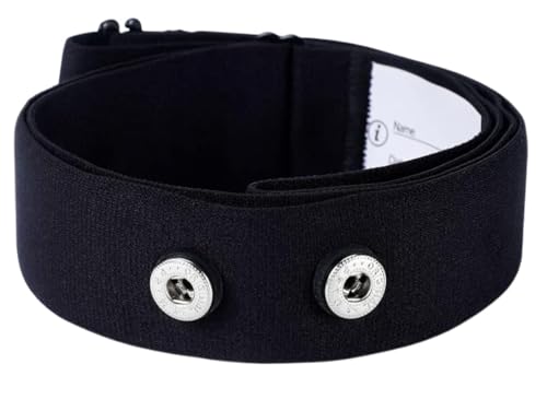Rich Green Valley Chest Strap, Heart Rate Monitor Adjustable Replacement Strap Fits for MYZONE mz switch Strap (Black,Standard)