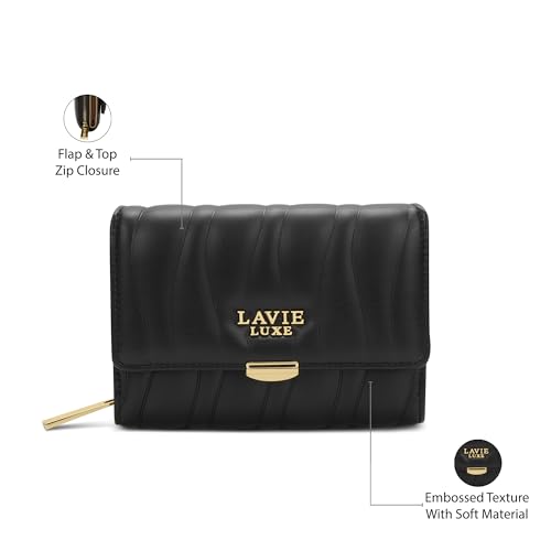 Image of Lavie Luxe Women's Lucie Emboss Medium Trifold Wallet | Gift for Women