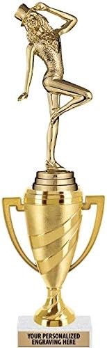 Crown Awards Trofeo de baile, trofeos de baile de 10.0 in con grabado incluido