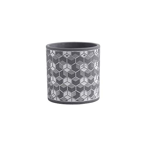 WANGHAI2024M Flower Pot Cement Flower Plant Pots Modern Decorative Gardening Pot with Drainage for All House Plants Herbs Foliage Plant and Seeding Nursery Planter Pot(Gris), YANLI2233-1988