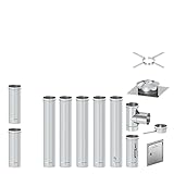 H&M Germany EW FU Edelstahl Sanierungsbausatz 6m Ø120mm 0,6mm Materialstärke Schornstein Kamin Einwandig Sanierung für gemauerten Kamin