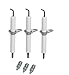 Ceramic Electrode Replacement for BBQ Grillware, Perfect Flame, Uniflame, Grill Chef, Aussie and Xps (3-PK)