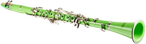 Merano WD401GR B Flat Green/Silver Clarinet with Carrying Case, Mouth Piece, Screwdriver, Reed and Cap