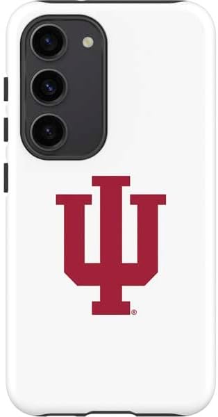 Skinit Pro Phone Case Compatible with Galaxy S23 - Officially Licensed Indiana University IU Logo White Design