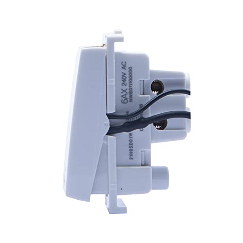 Image of Wipro Northwest Venia 6A One Way Switch with Indicator, White (pack of 20)