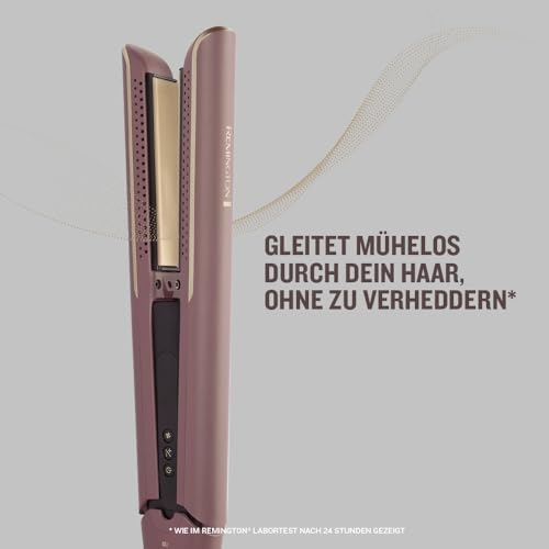 Bild 5 - Remington AIRvive™ Glätteisen [Ionic Air-Technologie: weniger Frizz & statische Aufladung] Ultra-Keramikbeschichtung mit Mikrowirkstoffen (Schmale Platten, LCD-Display, 150-230°C) Haarglätter S8930