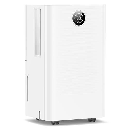 ZAFRO Dehumidifiers for Home and Basement with Drain Hose, Energy Saving Max 24Pints Dehumidifier with Auto or Manual Drainage, Auto Defrost, Three Modes, 24Hrs Timer
