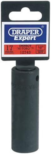 Draper 12743 Expert Deep Impact Socket, 1/2" Square Drive, 17mm