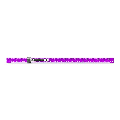 Image of Alumicolor Aluminum Engineer Pocket Scale With Clip, 6IN, Purple