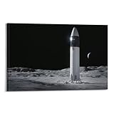 SpaceX - Póster de cohete con naves espaciales, lienzo decorativo para sala de estar, dormitorio, obras de arte de 40 x 60 cm
