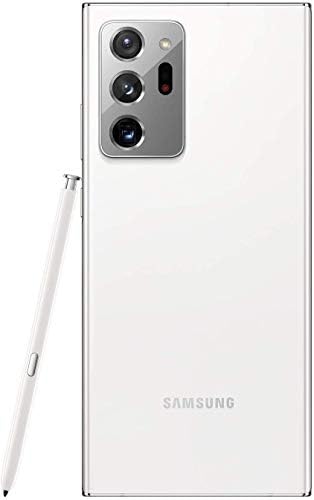 Galaxy Note 20 Ultra Back Glass Cover Battery Door Replacement & Adhesive, Pre-Installed Camera Frame for Samsung Galaxy Note 20 Ultra All Carriers Repair Tool (Mystic White)
