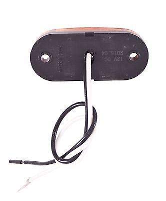 Luz LED Ovalada Rojo y Ámbar 2.5" para Trailer y Camión 4Pzs miniatura 6
