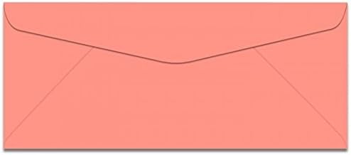 SALMON No 10 (4-1/8-x-9-1/2) 24T Vellum (offset) Envelopes 500-PK - Econo #10 Envelopes holds letter paper folded 3-way - Colorful Professional and DIY Business Envelopes