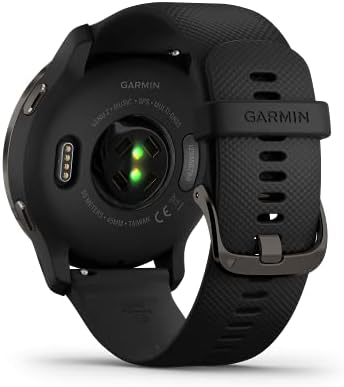 Garmin Venu 2 GPS smartwatch with all-day health monitoring, Slate Bezel with Black Case and Silicone Band