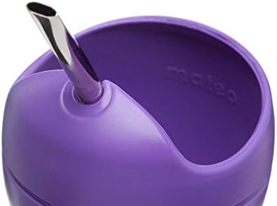Mate Mateo - Silicone Yerba Mate Gourd Cup with Bombilla (Purple) by Mateo