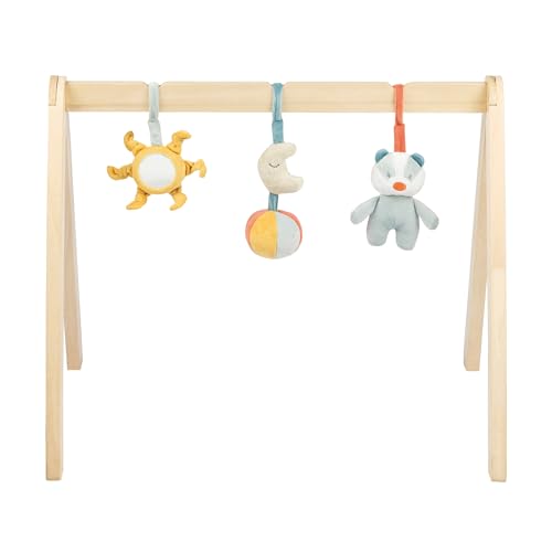 Nattou Wooden Arch With Hanging Toys, 59,50 Cm, Dusty Blue Nattou Wooden Arch With Hanging Toys, 59,50 Cm, Dusty Blue