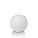 Yummi 2.8" White Sphere / Ball Candles - 3 per pack