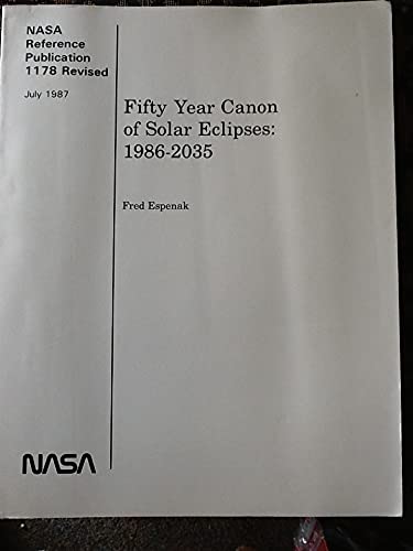 Fifty Year Canon Solar Eclipses, 1986-2035