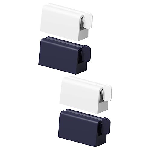 GOOHOCHY 4 Pcs Toothpaste Squeezer Splat Toothpaste Bathroom Squeezer Toothpaste Pusher Cream Tube Squeezer Toothpaste Roller Facial Squeezer Tube Roller Squeezer Tube Wringer Silicone Pad