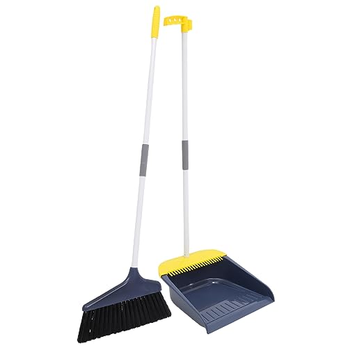 Didiseaon 1 Set Broom Floor Carpet Brushes Indoor Heavy Sweepers Cleaner Sweeping Mops Small Cleaning Dusters Stable Dustpan Long Handle Dustpans Dustpan Kit Household Supplies Blue The