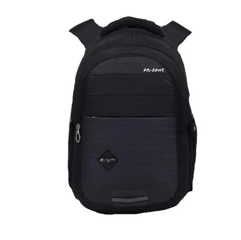 Laptop Bag Water Resistant Polyester Backpack Padded Laptop Compartment Multi Pocket Storage Travel Office College Use Bag Black Free Size-picture-18