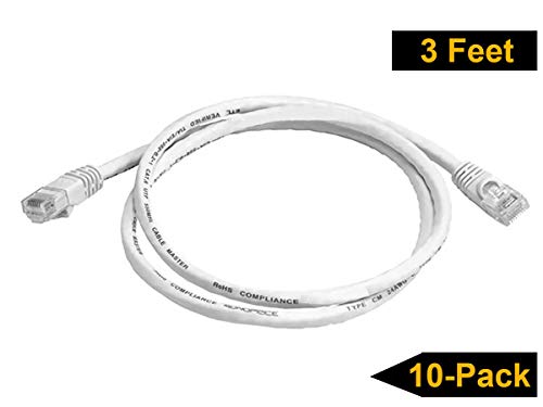 image for iMBAPrice - 100 FET Extra Long White Cat5e RJ45 Network Ethernet Patch