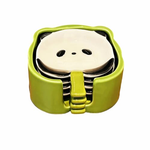 4/6Pcs Cartoon Ceramic Sauce Dish, Cute Panda Dip Sauce Plate, Kitchen Condiment Bowl Snack Dish Mini Sauce Bowl Home Kitchen(4Pc/Set)