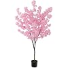 6.5FT Artificial Cherry Blossom Tree with Pink Flowers for Indoor Outdoor Decor
