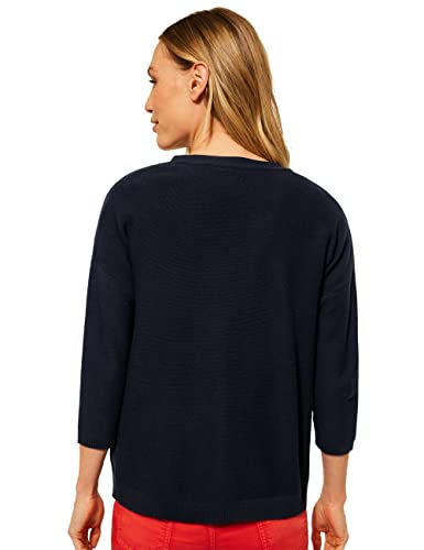 Cecil 253382 Maglione Cardigan, Blu Profondo, XL