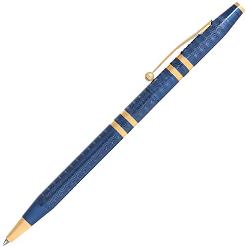 Stylo bille Cross classique 175th Anniversary bleu laqué rechargeable mince