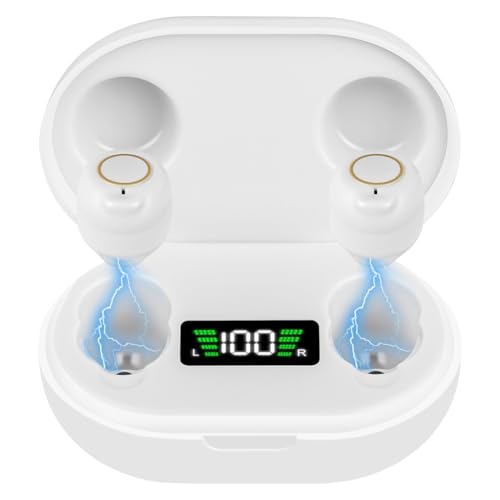 Aolso Amplificateur De Son Rechargeable, 1 Paire style conduit auditif Amplificateur de son personnel intelligent, Avec Portable Boîtier De Chargement(blanche)