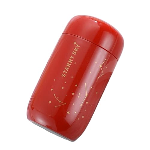 YUEKOPOU Travel Coffee Mug, Stylish Starry Sky Vacuum Flask – Portable Insulated Tumbler in 7 Colours (Red)