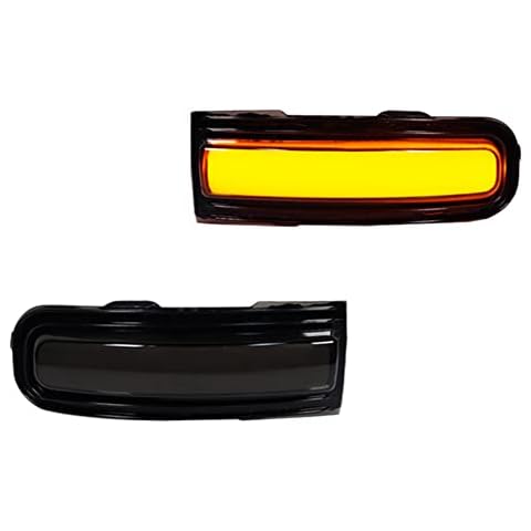 GTINTHEBOX Smoked Sequential Amber LED Side Mirror Blinker Turn Signal Lights For 2015 2016 2017 2018 2019 2020 2021 2022 Jeep Renegade Mirror LED Side Marker Lamp Cover