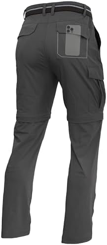 Mens Hiking Convertible Pants Zip Off Quick Dry Lightweight Fishing Safari Travel Camping Outdoor Cargo Pants