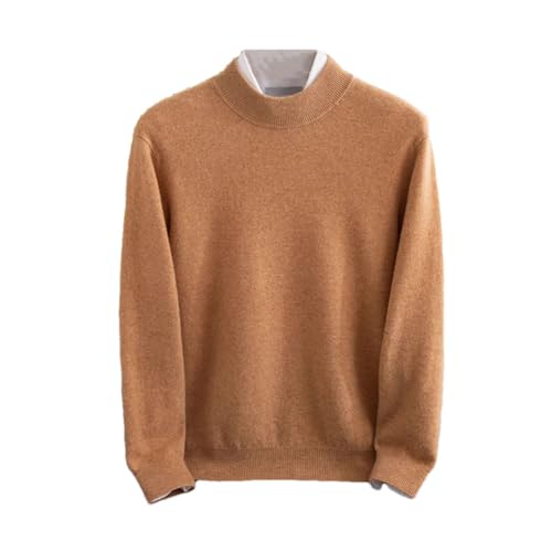 Men's Thin Casual Solid Long Sleeves Knitted Sweater Round Neck Business Pullovers Wool Sweaters