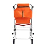 Treppenstuhl Tragbar, Treppensteiger Rollstuhl 159kg, Faltbarer Rollstuhl für Treppentransport, Leichtgewichtiger Patientenstuhl mit Gurten, Klappbarer Treppensteiger für Senioren, Orange
