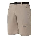 Pantalón Mount Stretch Izas Biescas Pantalones Cortos Trekking, Hombre, Piedra, S