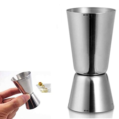 Image of Birdbrid Peg Measure with Pourer, Stainless Steel 30ml Liquor Peg Measurer with Bottle Pour Spout, Bar Tool for Spirits, Whiskey, Vodka, Alcohol, Leak-Proof, Easy Pouring (Jigger Pourer)