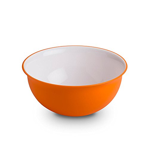 Ensaladera Omada Design 2 litros, medidas: 20 x h 9 cm blanco por dentro, coloreado por fuera, en plástico y antibacteriano Microban, apto para MICROONDAS e irrompible, para cocina, línea Sanaliving